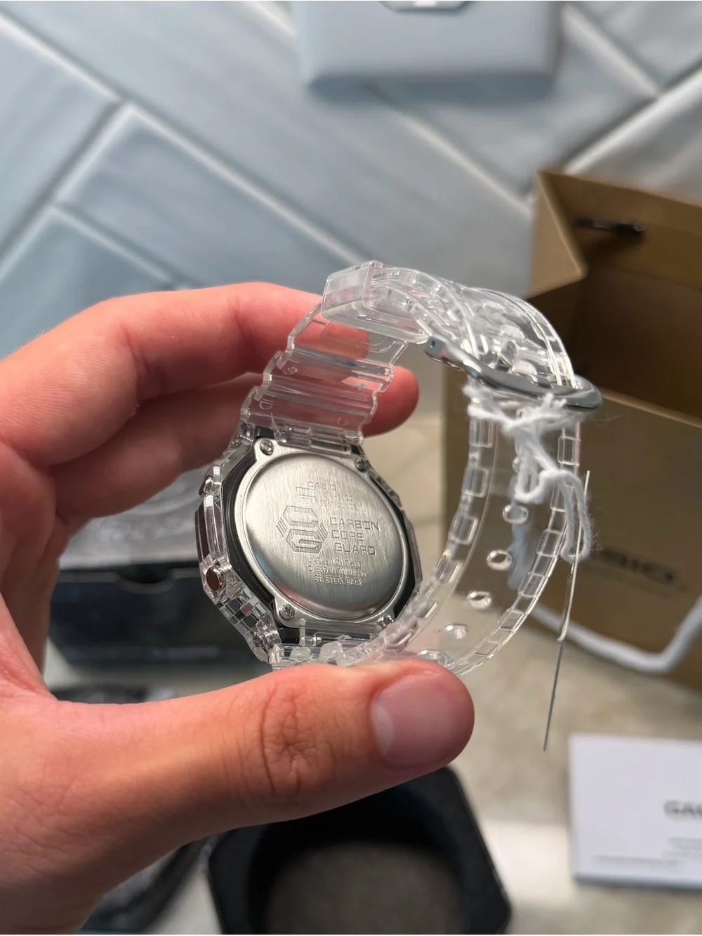 Casio G-Shock Men’s Clear/Gray Transparent Resin Watch